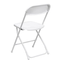 Load image into Gallery viewer, Plastic Folding Chairs White Bounce House Rentals Wilmington NC 
