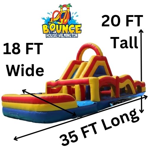 20 Ft Tall Extreme Fun Course with removable pool - $500 Overnight Rental.
