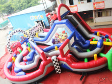Load image into Gallery viewer, Mario Kart 110 feet of obstacle course- $1,450 Overnight Rental. (weight is 2,000 pounds)

