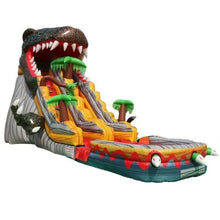 Load image into Gallery viewer, T-Rex Head 22 FT Tall Slide - $435 Overnight Rental.
