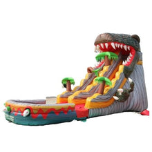 Load image into Gallery viewer, Dino Head 22 FT Tall Slide - $415 Overnight Rental.
