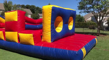 Load and play video in Gallery viewer, 65 Ft Fun Run Obstacle Course with 22 FT Slide,-$560 Overnight Rental.
