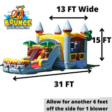 Load image into Gallery viewer, T-REX Bounce House - $370 Overnight Rental.
