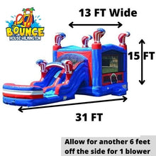 Load image into Gallery viewer, American Bounce House - $370 Overnight Rental.
