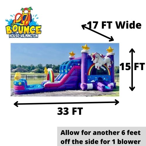 Unicorn Bounce Dual Lane Slide- $390 Overnight Rental.
