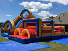 Load image into Gallery viewer, 65 Ft Fun Run Obstacle Course with 20 FT Slide, Rental Rate is $500 (Dry Use Only) Bounce House Rentals Wilmington NC 
