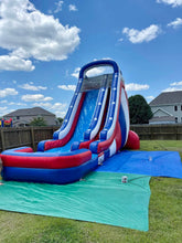 Load image into Gallery viewer, The American 22 Foot Tall Slide - Rental Rates Wet 375 or Dry with ball pits 375 Bounce House Rentals Wilmington NC 
