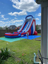 Load image into Gallery viewer, The American 22 Foot Tall Slide - Rental Rates Wet 375 or Dry with ball pits 375 Bounce House Rentals Wilmington NC 
