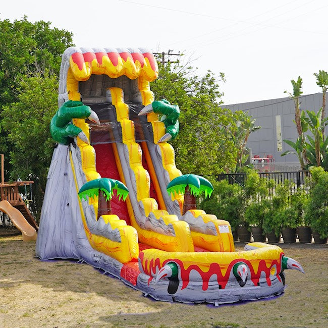 T-REX 19 FT SLIDE Rental Rates Wet $355 or Dry slide with Ball Pit  $355 Bounce House Rentals Wilmington NC 