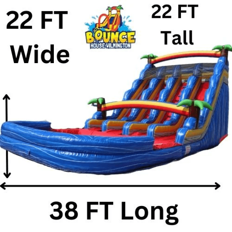 22 FT Tall 3 Lane Race Slide - $510 Overnight Rental