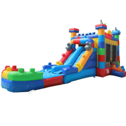 Blocks203 1731977110 Blocks Dual Slide Bounce House - $385 Overnight Rental