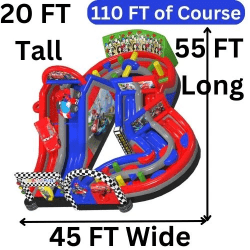 110 FT Mario Kart Obstacle Course - $1,450 Overnight Rental