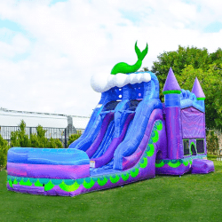 Mermaid203 1731975321 Mermaid Dual Bounce House - $385 Overnight Rental