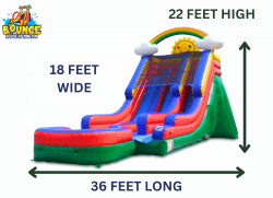 22' Rainbow Rush Dual Lane Slide (Wet)-$460 Overnight Rental