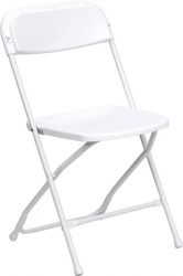 Folding Chairs White - $3 Overnight Rental