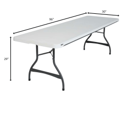 8' Rectangle Banquet Table - $10 Overnight Rental